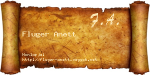 Fluger Anett névjegykártya